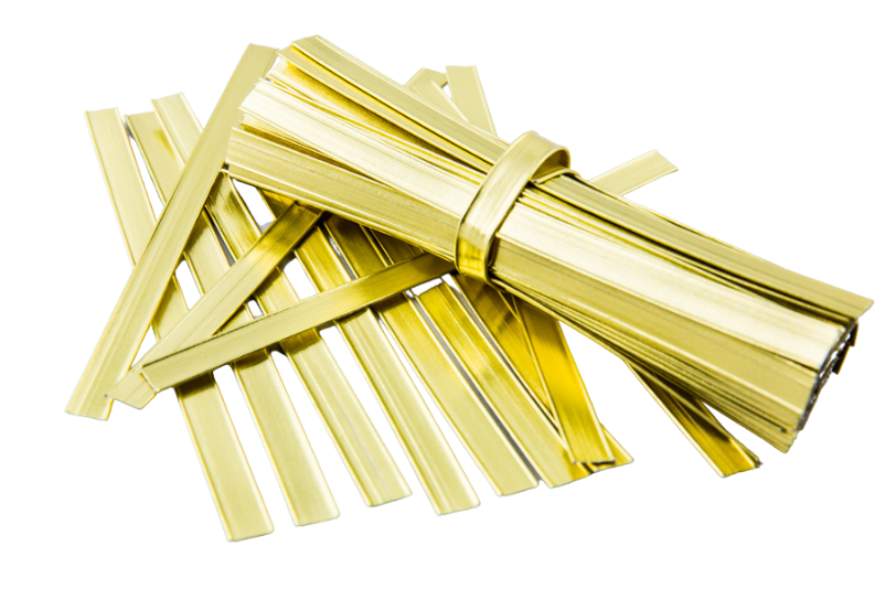 Gold paper clipband clips