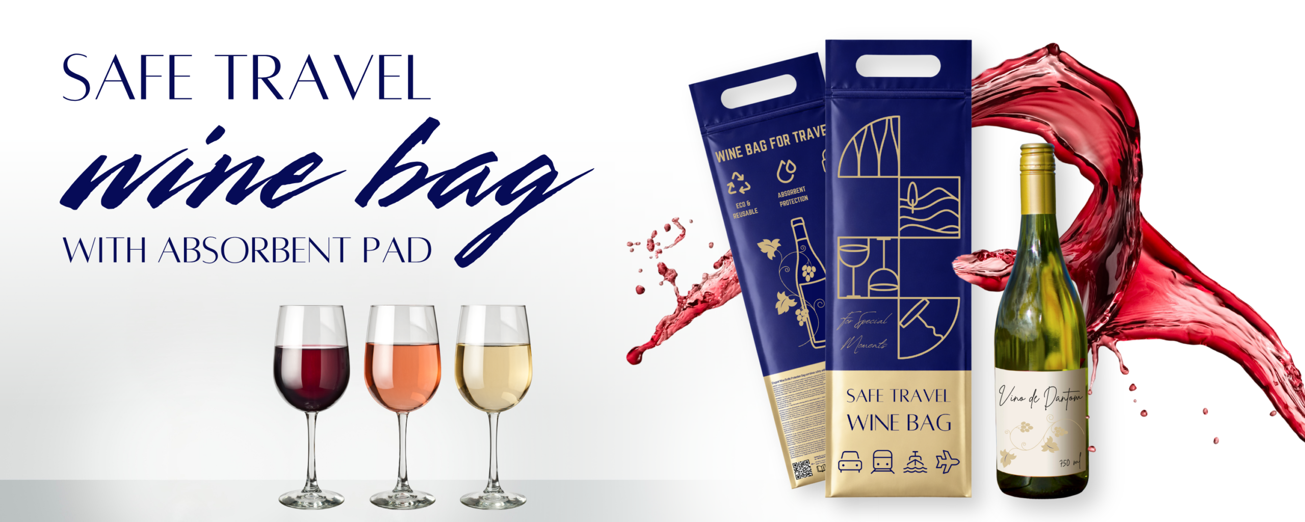 Baner - safe travel wine bag