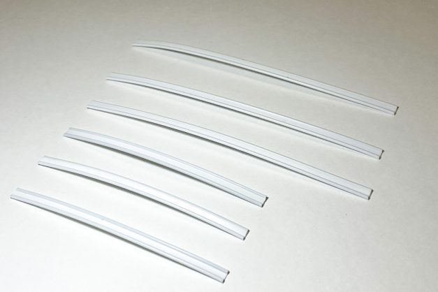 White plastic mini clipband clips for protective face masks